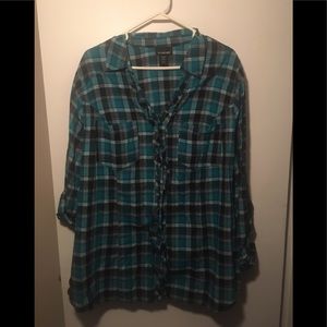 Lane Bryant plaid shirt